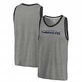Minnesota Timberwolves Fanatics Branded Wordmark Tri-Blend Tank Top - Heathered Gray